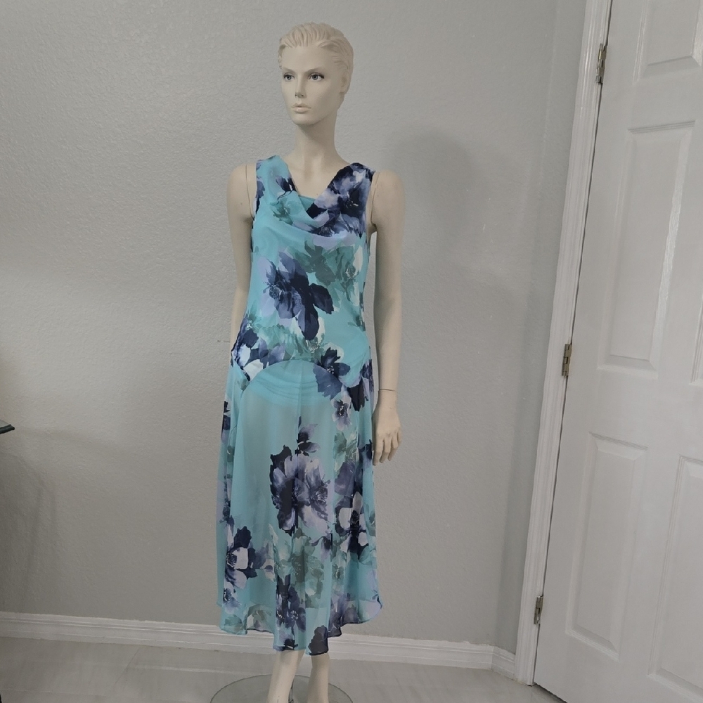 Signature by Robbie Bee Light Blue Dress